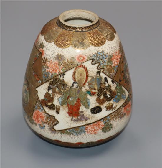 A Japanese Satsuma vase height 8.5cm